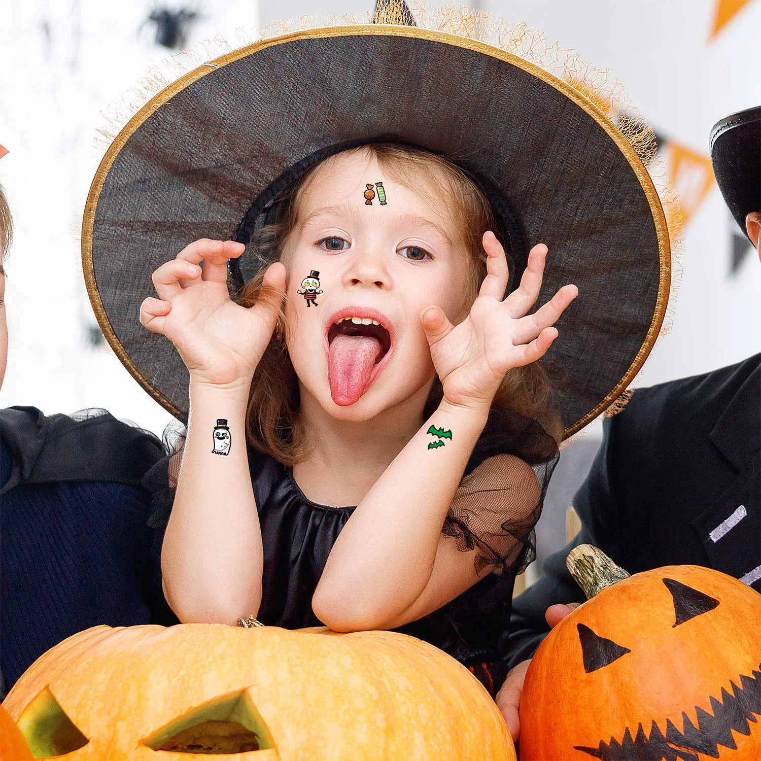 Brilla en la oscuridad pegatinas para fiesta de Halloween