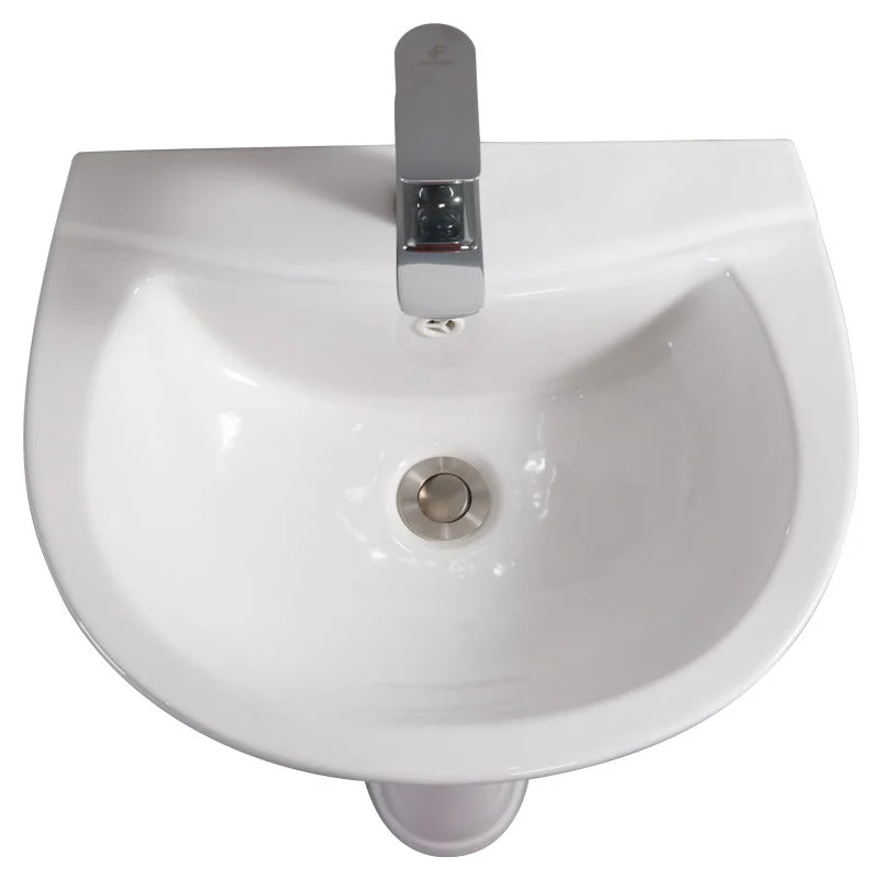 Popular Small Size Round Bathroom Hand Wash Sink with Pedestal Basin Ceramic