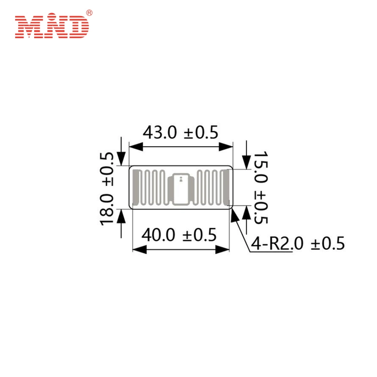 UHF RFID Flexible On Metal Label mit Aufkleber-Tag Für Metalloberflächen