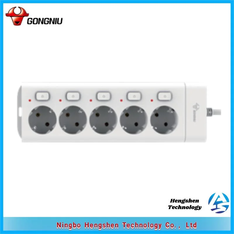 EU Standard Electrical Extension Power Charger Socket Outlet Multi Plug Power Strip with Switch