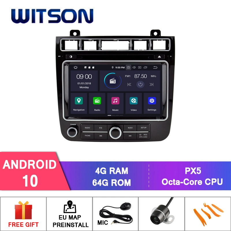 Witson Quad-Core Android 10 Radio para coche para VW Touareg 2016-2017 Reproductor de vídeo GPS multimedia