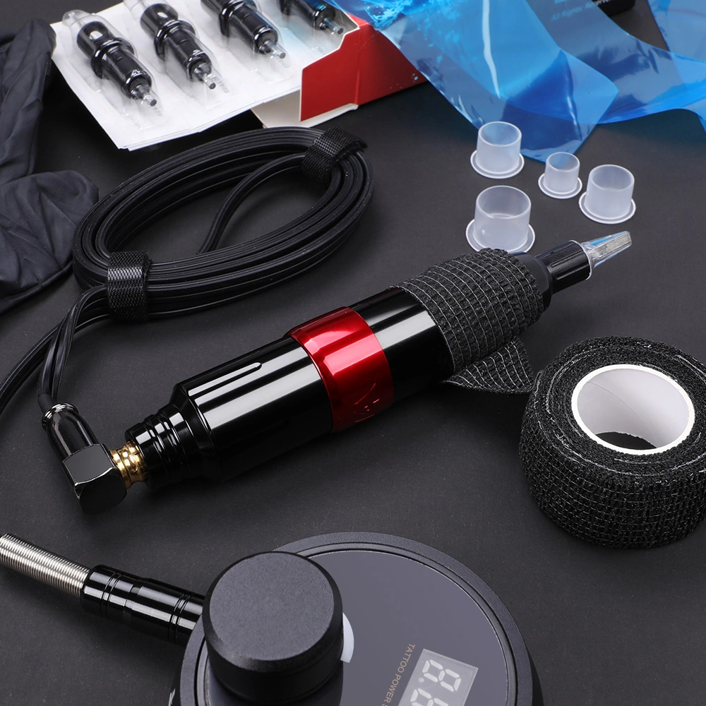 La stigmatisation Kit stylet sans fil machine de tatouage Tattoo Machine rotative de la batterie Kit de plumes