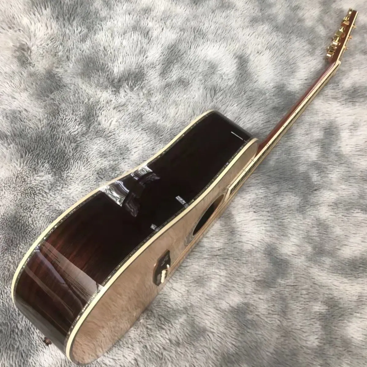 Custom Grand Solid Rückseite akustische Gitarre 41 Zoll 5A Fichte D100 Serie Luxus Full Abalone Fingerstyle Parlor akustische Gitarre