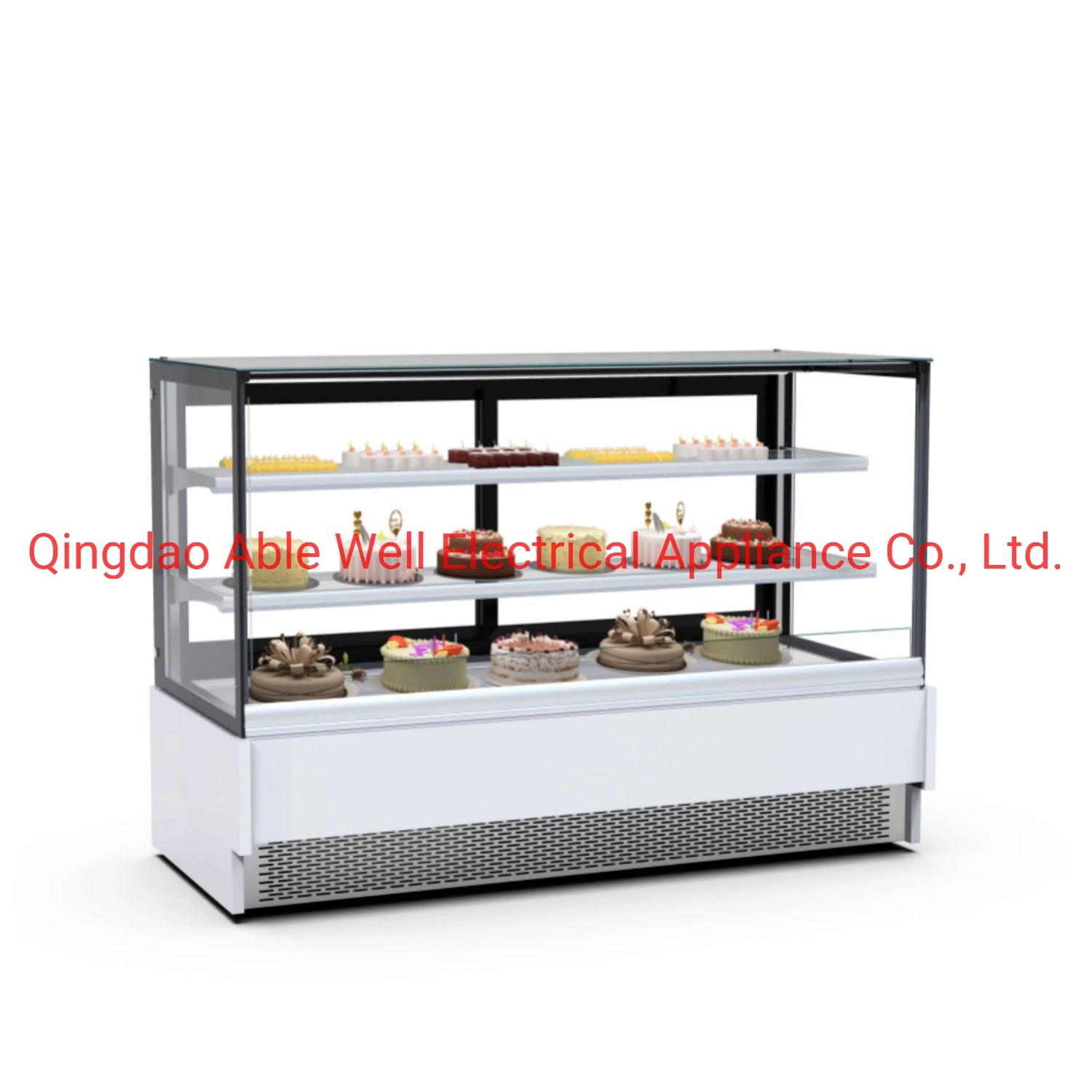 Qingdao Able Well Sale Refrigerated Bakery Bread Cake Showcase Display Cabinet Freezer