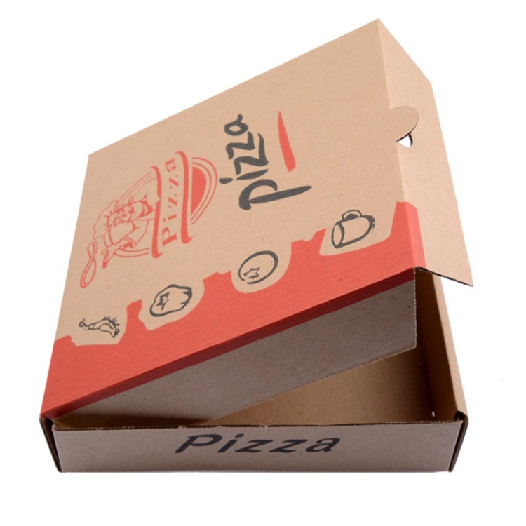 Custom Food Pizza Paper Board Pizza Carton Pizza Biodegradable Packaging Delivery Carton