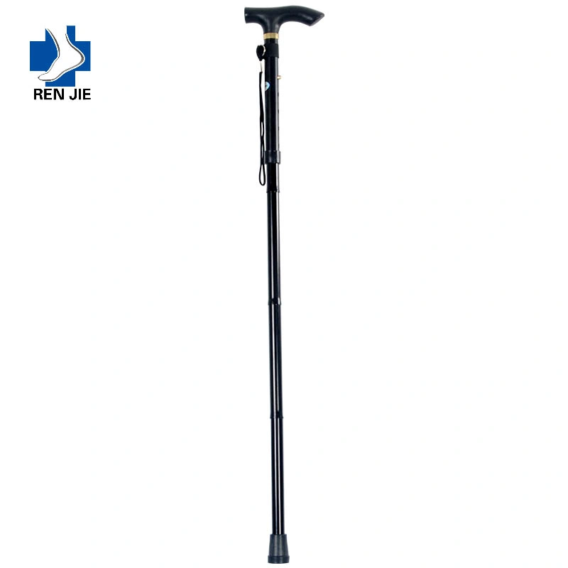 Aluminum Alloy Shock Absorbers T-Handle Walking Hiking Climbing Stick for Outdoor Hiking