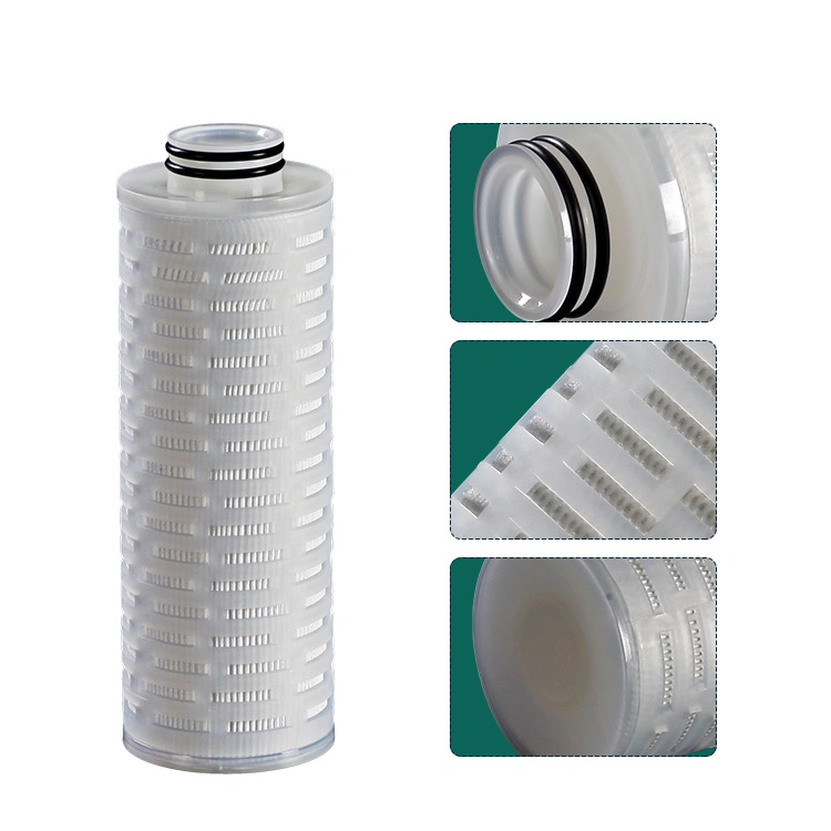 Alle Fluoropolymer PTFE/PFA Plissierten Filterkartusche 0,2 Mikron für Chemikalien Filtration Von Flüssigkeiten