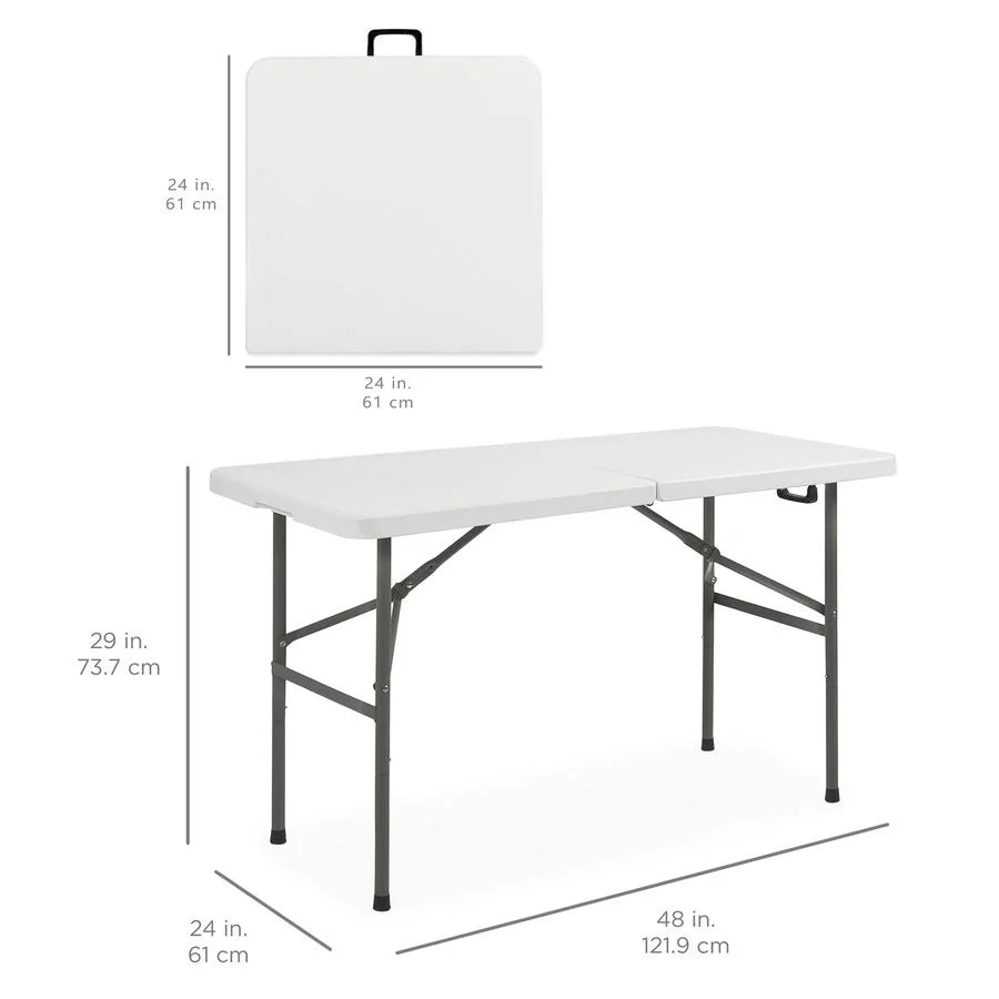 4ft En581 Mesa de comedor de plástico de HDPE plegable portátil