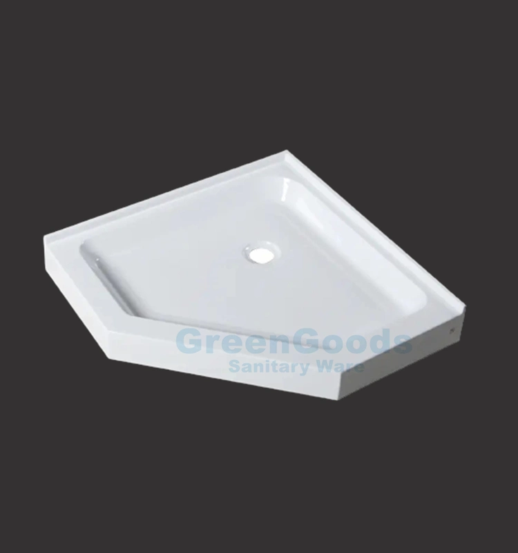 CE Keblar Hotel Project Gorgeous Customized Floor Custom Made White Acrylic Resin Big Size Bathroom Shower Trays