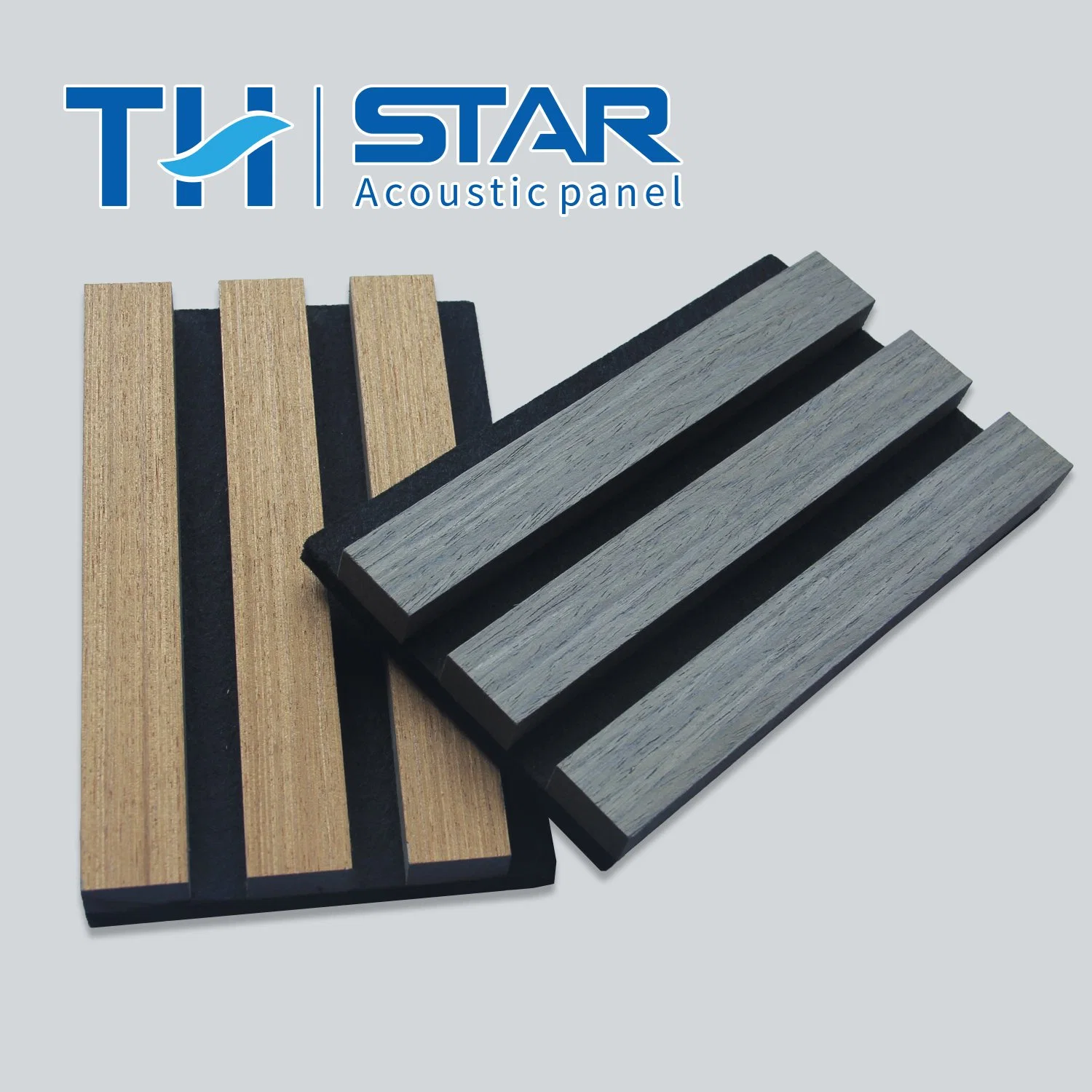 Factory Sound Absorption Decorative Board MDF+Pet and Slatted Wood Veneer Acoustic Panel for Indoor Ceiiing