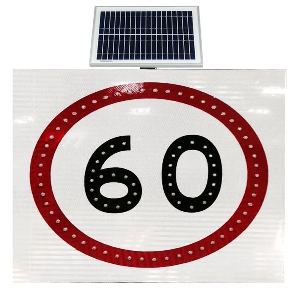 Fábrica da China Solar Aluminium Traffic Sign OEM/ODM Solar LED Traffic Sinal de aviso de segurança na estrada