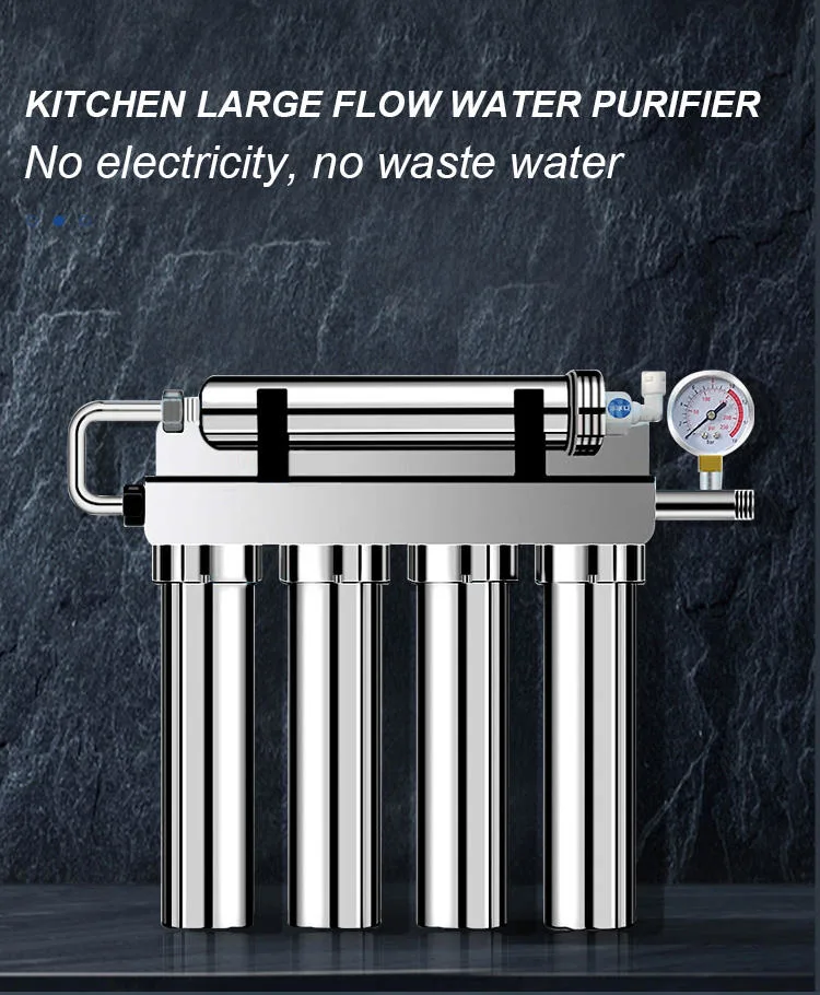 Kitchen Sink Stainless Steel Water Filter System Water Purifier 5 Stages Reverse Osmosis System Water Filters for Home Drinking