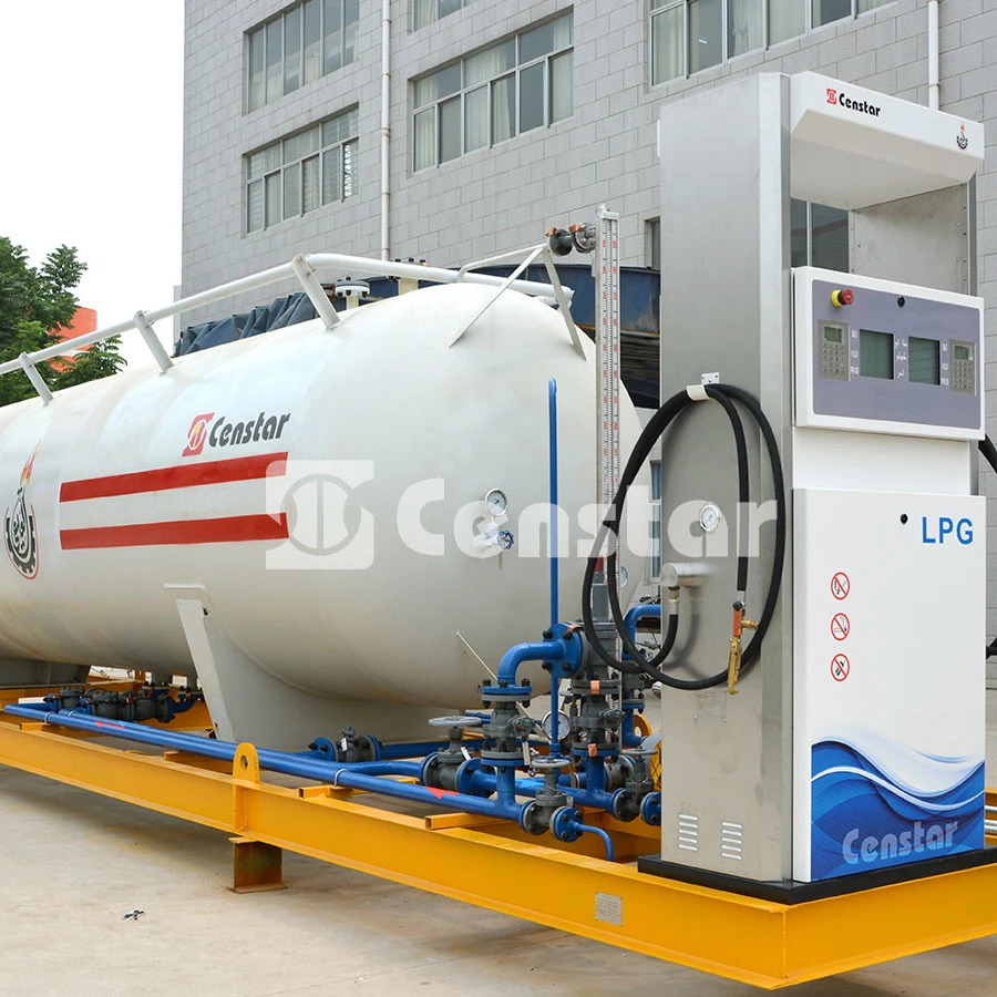 LPG Skid Station Best Quality with 3 M3 LPG Tank and Double Nozzle Dispenser for Car Filling