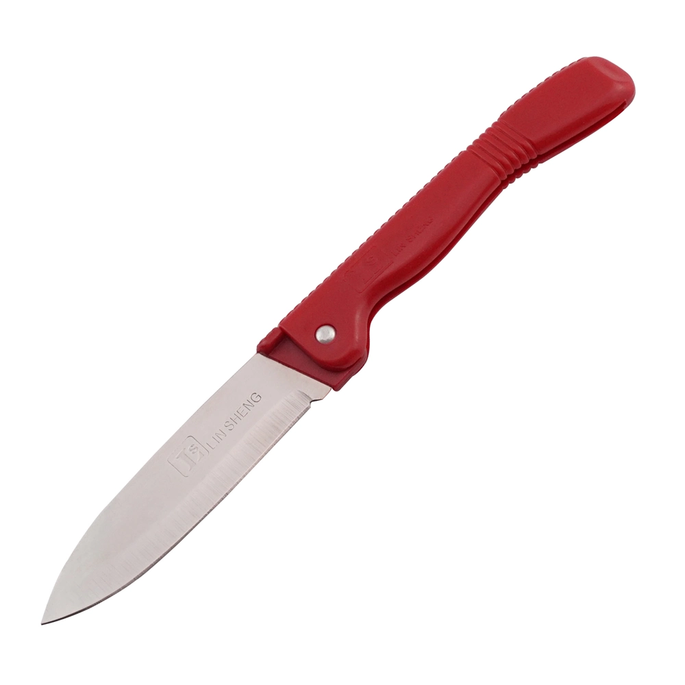Red ABS Handle Folding Paring Knife Pocket Knife