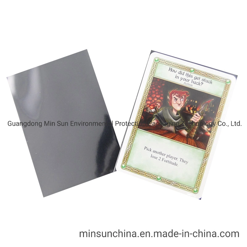 Customized Printing Packaging Clear Card Protector Sleeves Plastic Transparent Game Card Sleeves