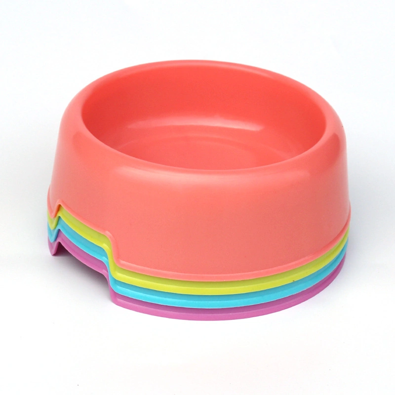 Pet Small Round Bowl Pet Plastic Single Bowl Dog Bowl Cat Bowl Plastic Bowl Drinking Bowl Pet Supplies