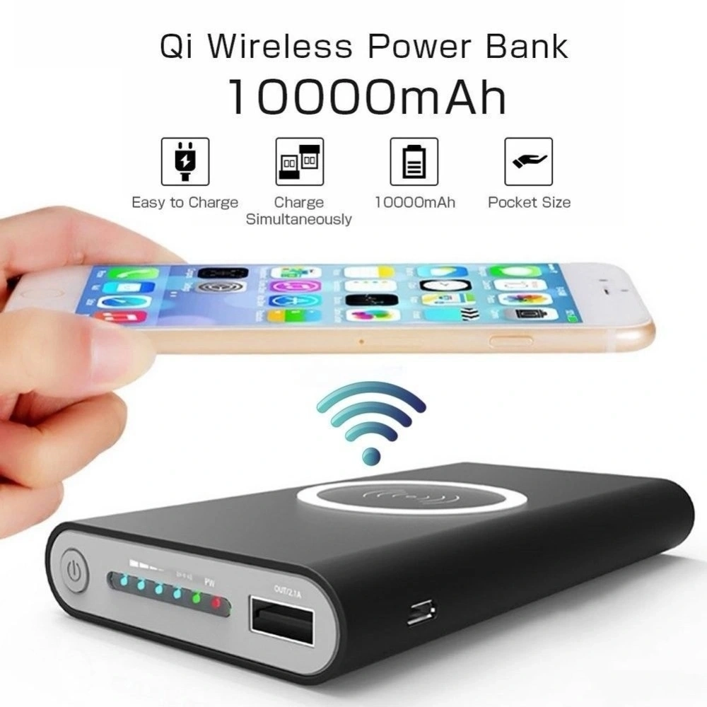 Wireless Charger Portable Power Bank for for All Smartphone Enabled Decices 10000mAh