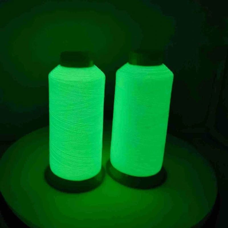 Glow in The Dark Reflective Sewing Knitted Wool Knitting Polyester Reflective Yarn 150d Luminous Thread