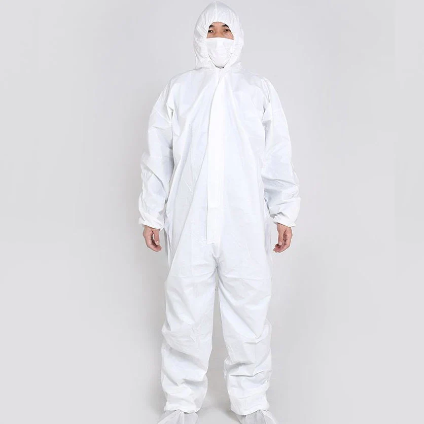 CE Certified Disposable Antistatic SMS Flame Retardant Type 5/6 Coverall for Welding and Construction