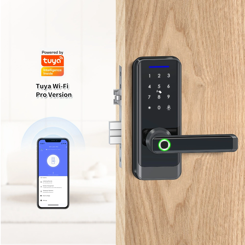 Smart Door Lock mit umkehrbarem Griff, 6-Zoll-1-Touchscreen-Tastatur Digital