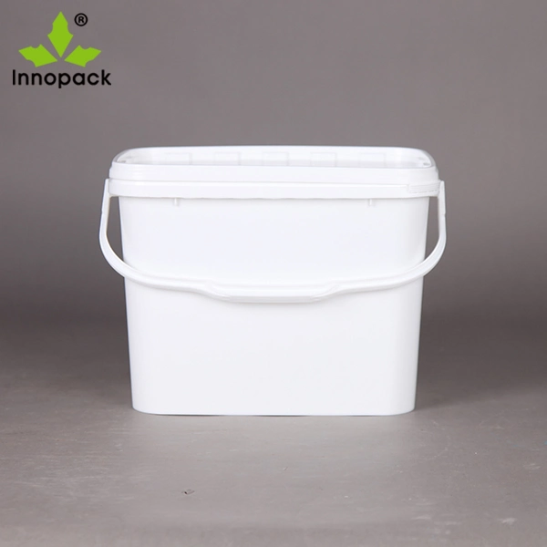 9L Rectangular Plastic Bucket/Pail with Handle and Lid