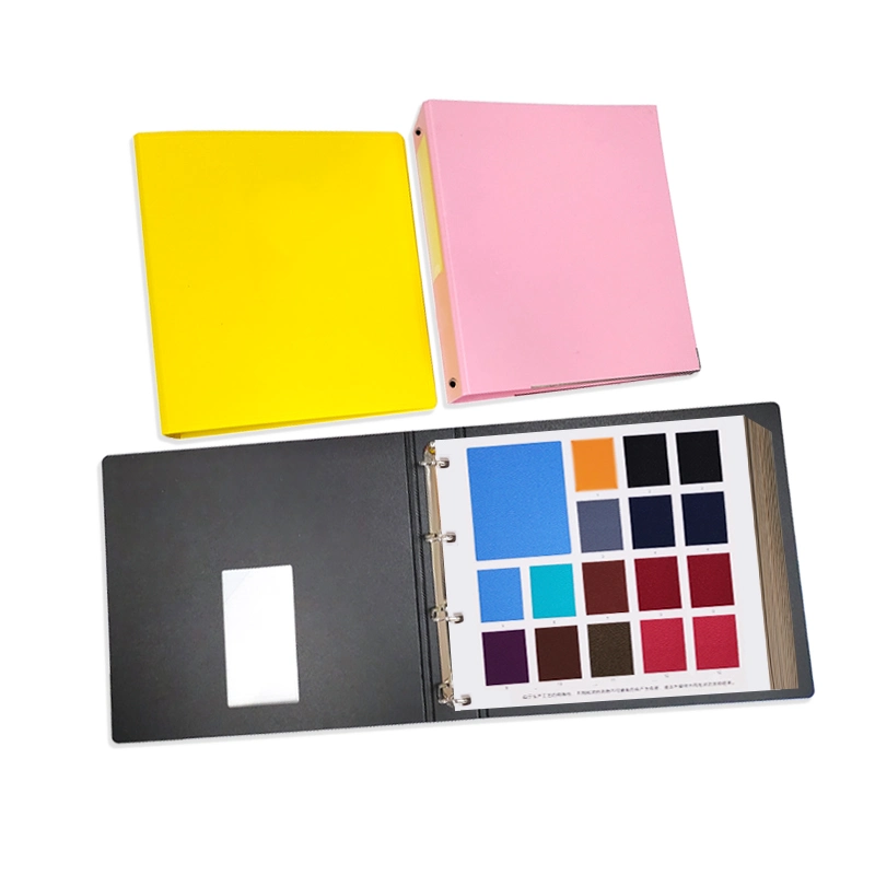 New Design Custom Plastic Display Books Leather Samples Catalogue Sample Folder Book