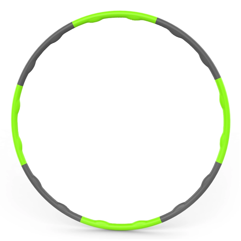 Anéis Hula de 8 secções com peso de Hoop e acolchoamento suave Exercício Fitness Hoop 95 cm