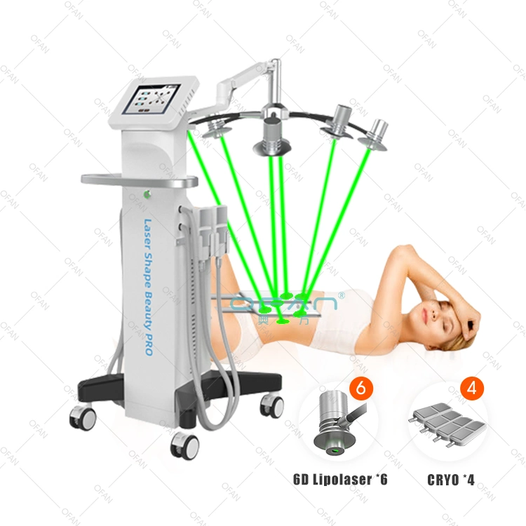 Lipolaser 6D Produtos Mais Vendidos 2021 Máquinas de Estética para Emagrecer Equipamento de Salão de Beleza a Laser.