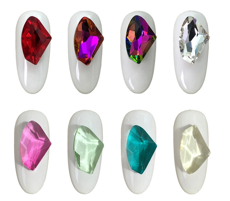 Net Red Explosion Style Tip Bottom Profiled Color Boutique Axe Shape 9*14mm Nail Jewelry Nail Diamond Paste Diamond