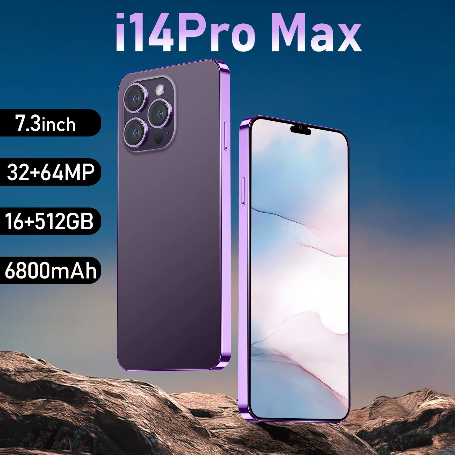 Viqee Handys heißen Verkauf brandneue Smart Mobile Phone Modell I14PRO Max 3GB+32GB Android Handy, OEM / ODM bereit auf Lager