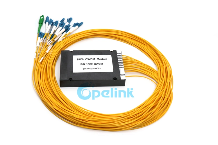 18CH CWDM Module, 2.0mm LC/Upc ABS Box Mux/Demux Optical CWDM for Gpon Networks