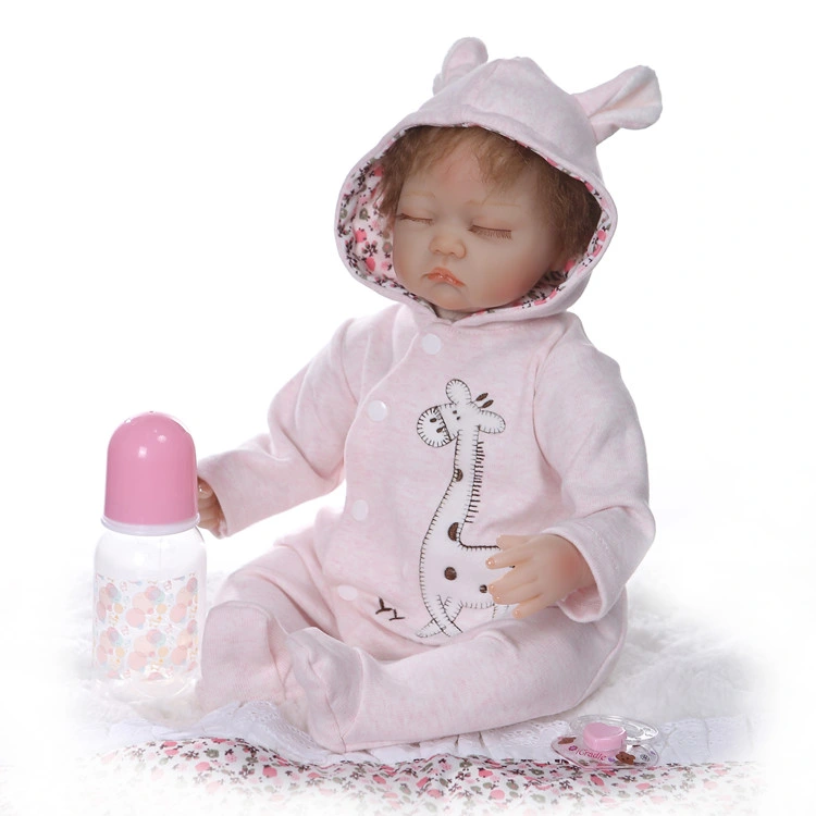 Lifelike Reborn Baby Girl Doll Soft Silicone Sleeping Baby Realistic Looking Newborn Doll Toddler Kid Birthday and Xmas Gift Bonecas Reborn