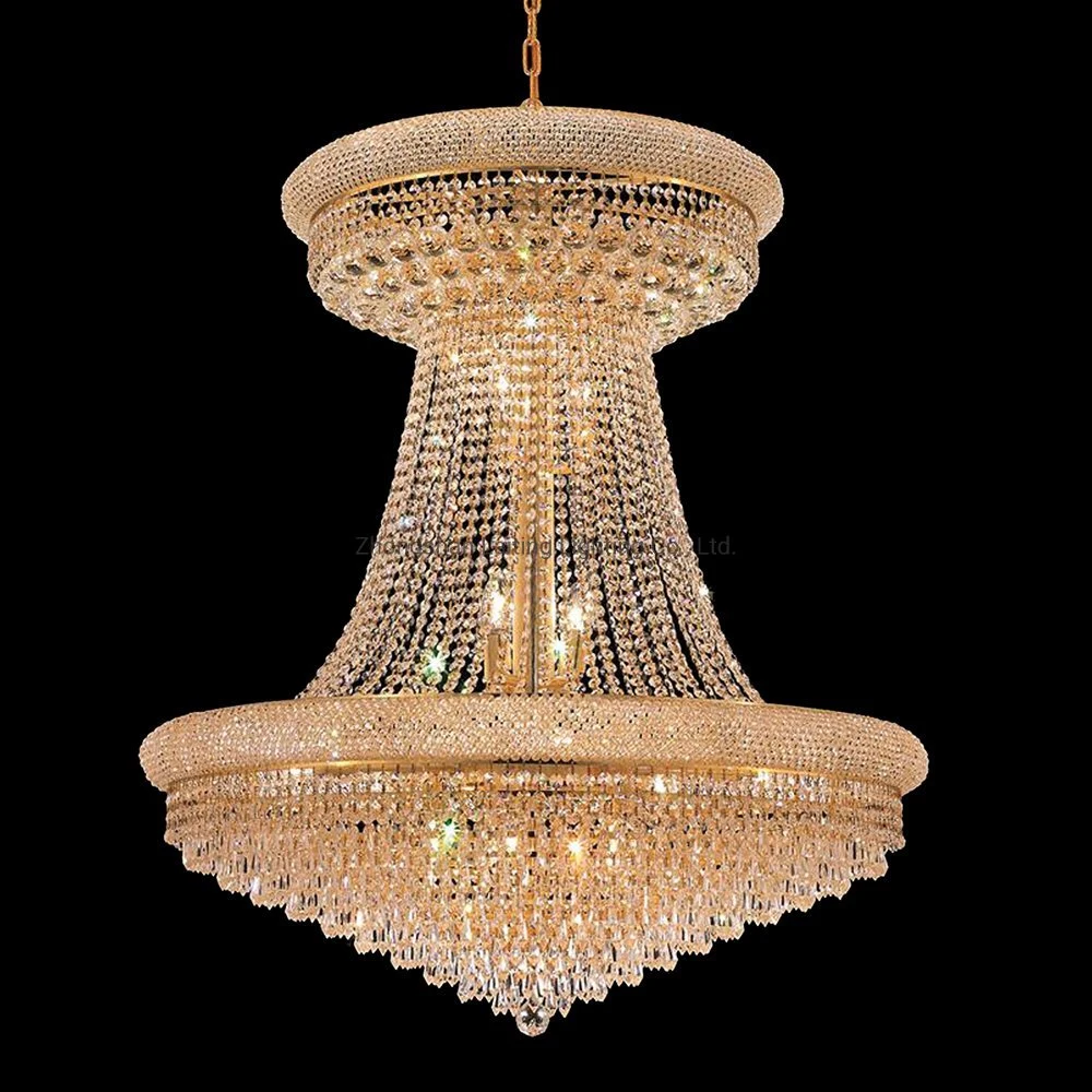 Zhongshan Laiting Lighting Wholesale/Supplier Traditional Luxury Gold Crystal Chandelier