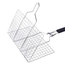 BBQ Barbecue Smoker Accessories Stainless Steel Black Grilled Fish Basket Net Clip