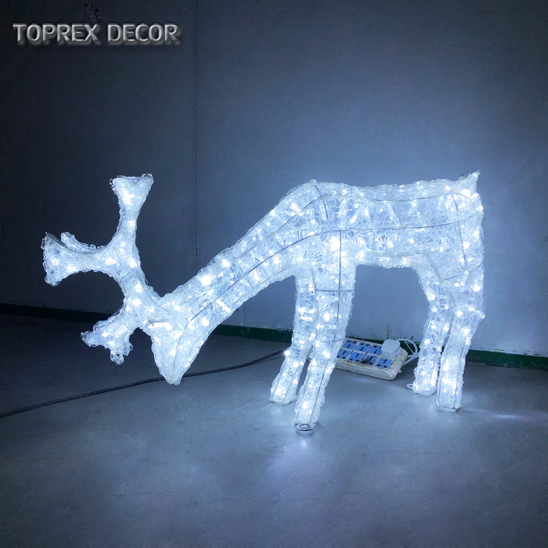 Toprex decoración resistente a la intemperie Figura acrílica esculturas 3D Noche LED Caja ANIME animales de la luz de Navidad