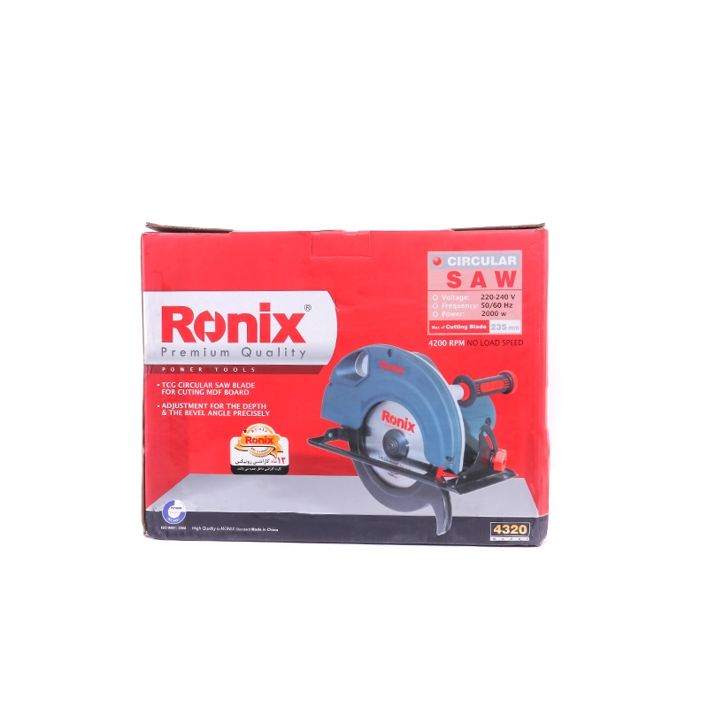 Ronix 4320 en stock y caliente la venta de madera profesional sierra de corte láser para el hogar sierra circular de 235mm