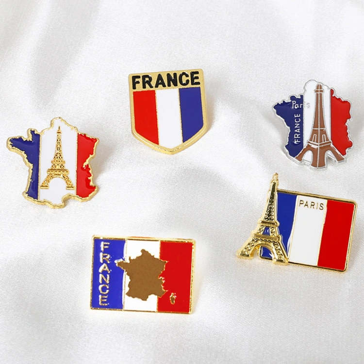 High quality/High cost performance Custom Nation Country Flag Pin Metal Lapel Collection Tourist Souvenir Pin Badge