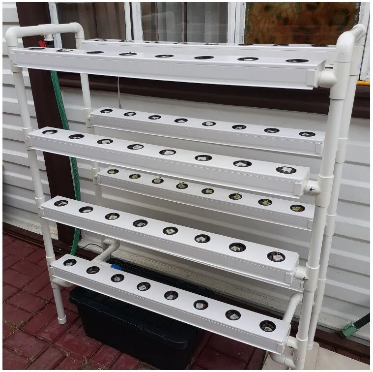 Hydroponics Nft System with 64 Holes Kits Vertical Hydroponic Growing Systems