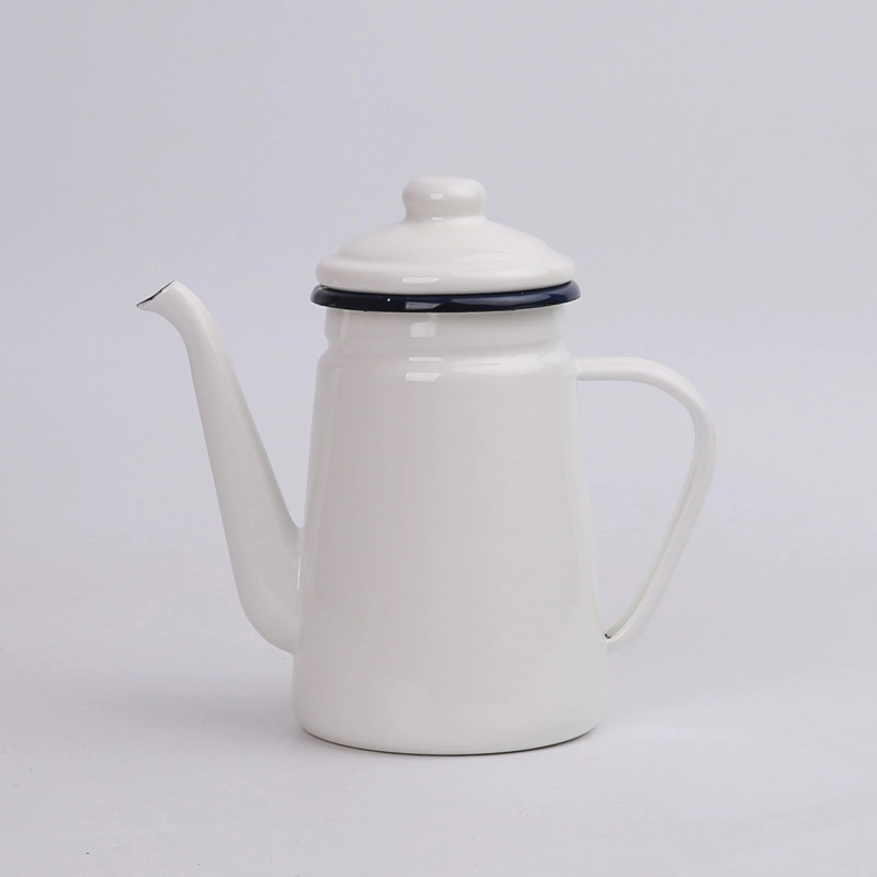 Meilleur Prix batterie de cuisine théière pot de lait de l'émail de l'eau verseuse cafetière bouilloire émail