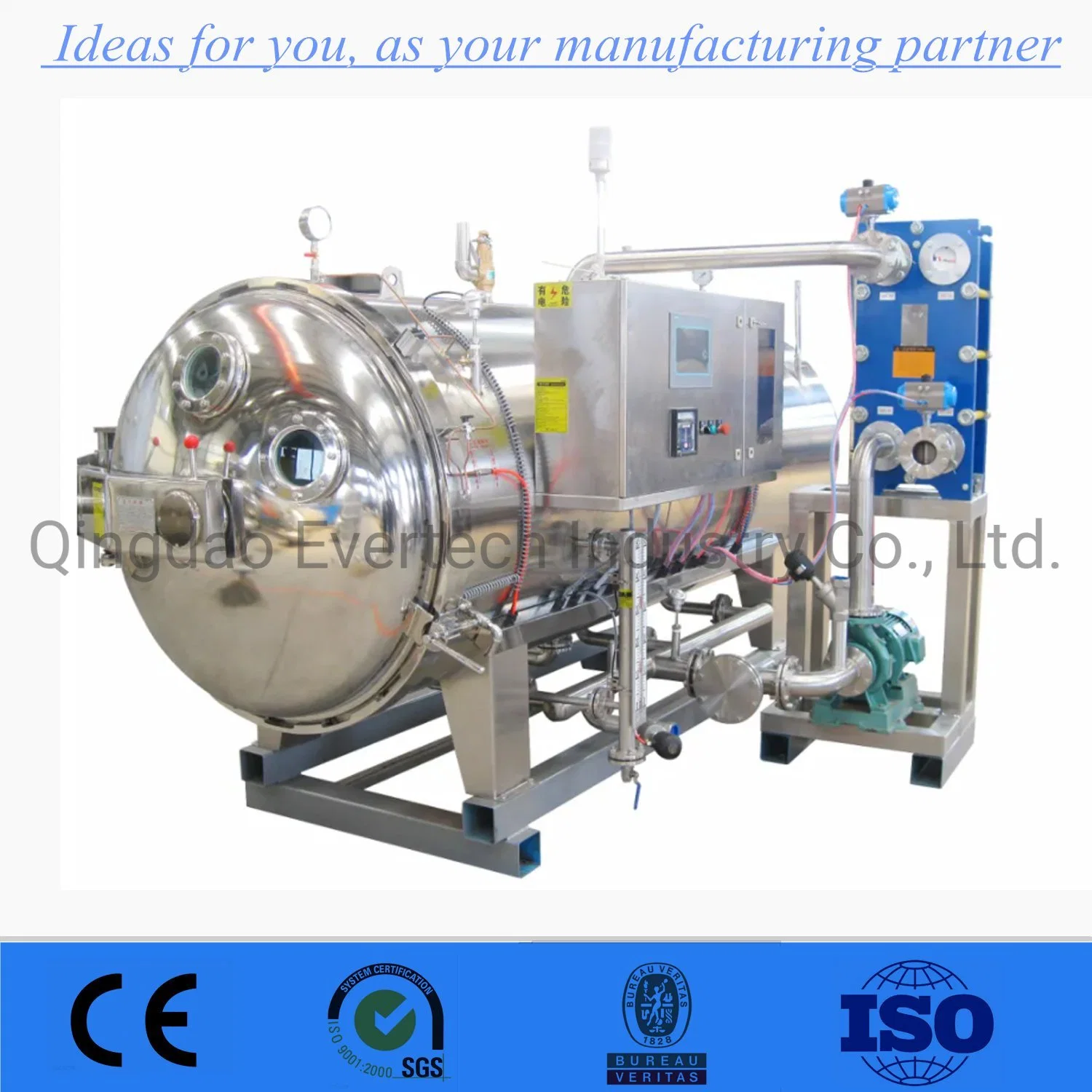 Canned Food Retort Sterilizer/Pouch Food Water Bath Sterilization Pot/Meat Tin Can Sterilizing Machine