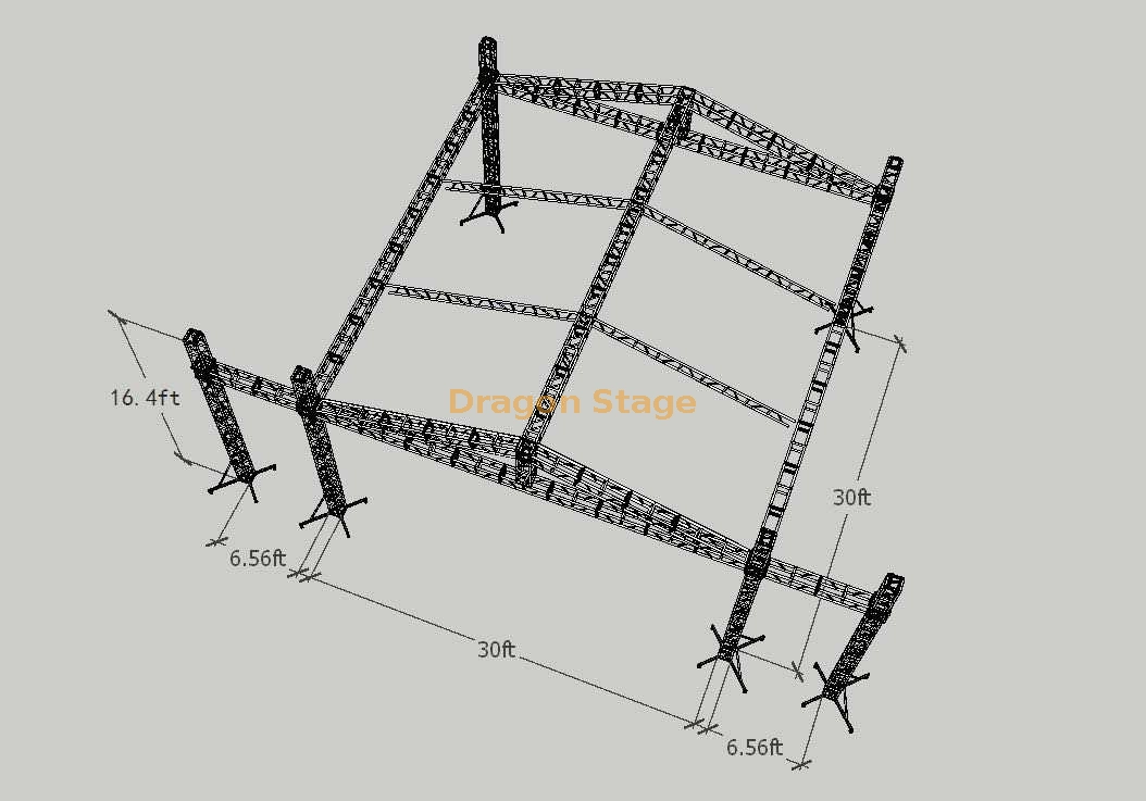 Dragonstage 6,5m robuste Stahlkurbel Stand Booth Zelt 20X20FT