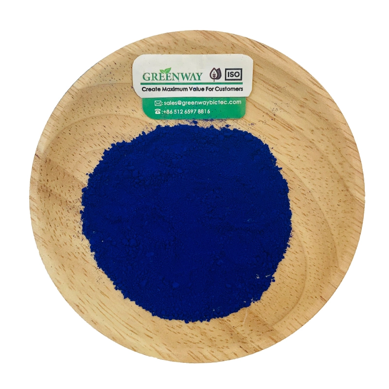 Grau alimentício corantes orgânicos Blue Spirulina em pó Spirulina Extraia o pigmento azul E25 Phycocyanin CAS 11016-15-2