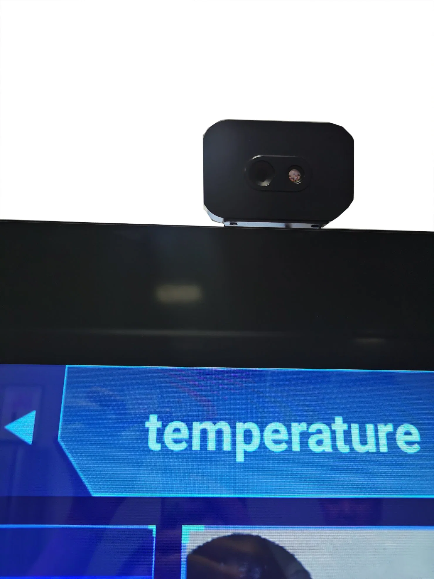 55 Inch-de-chaussée de la publicité permanente l'écran LCD du lecteur Digital Signage Ad Player écran tactile Kiosque avec système de mesure de température infrarouge