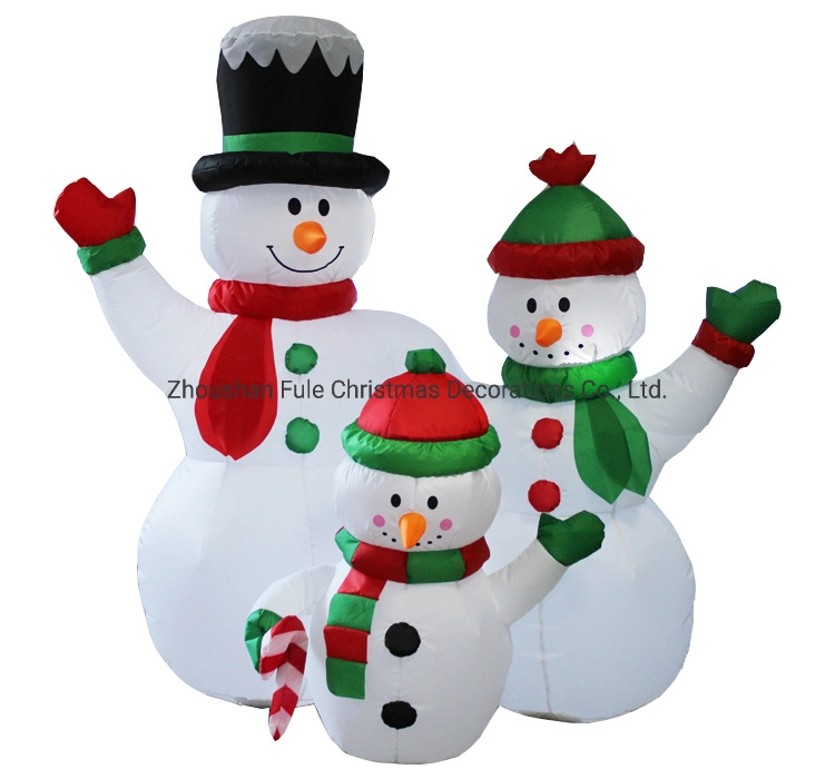 Christmas Inflatable Snowman Family for Home Decor.