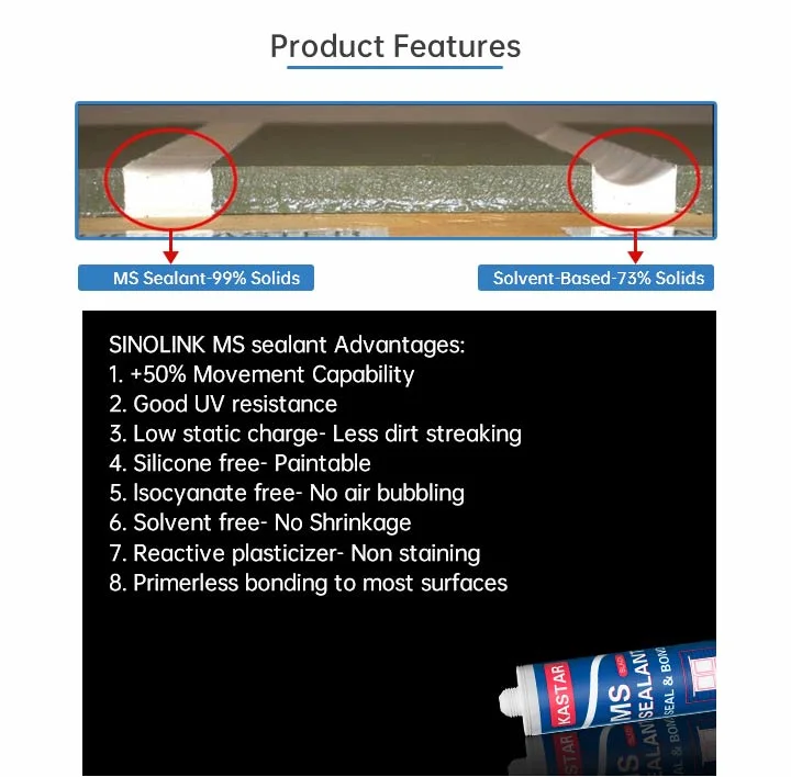 Hot Selling Building Decoration Modified Silicone Polyurethane Ms Sealant