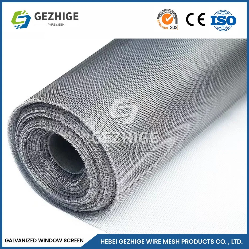 Gezhige Vertical Sliding Window Screens Wholesale/Supplierrs Galvanized Steel Wire Mesh Sliding Screen Door and Window China Rust-Proof Galvanized Window Screen