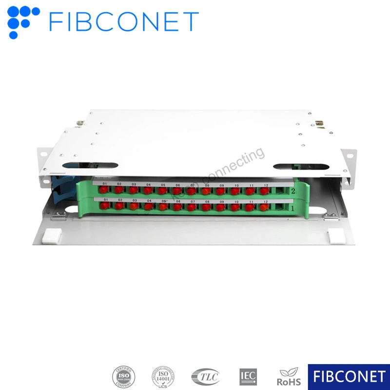 Full Installation Metal ODF 12 24 48 Cores Fiber Optic Distribution Frame