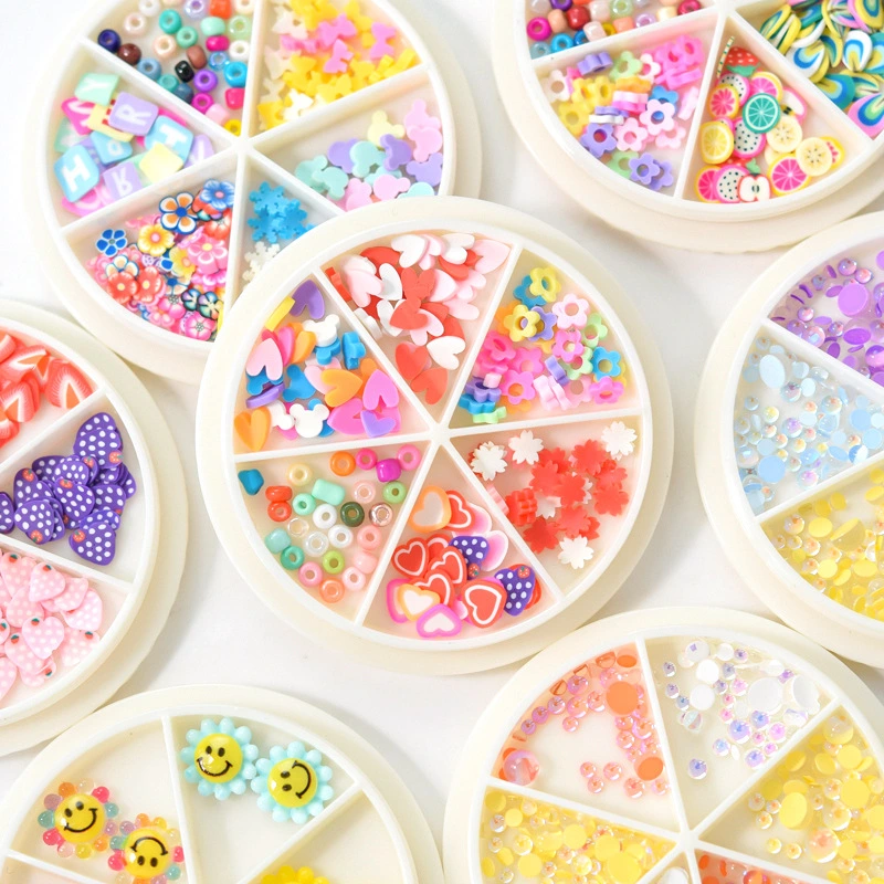 Nail Beauty Three-Dimensional Soft Clay Color Candy Cartoon Girl Love Nail Disc Japanese DIY Nail Decoration