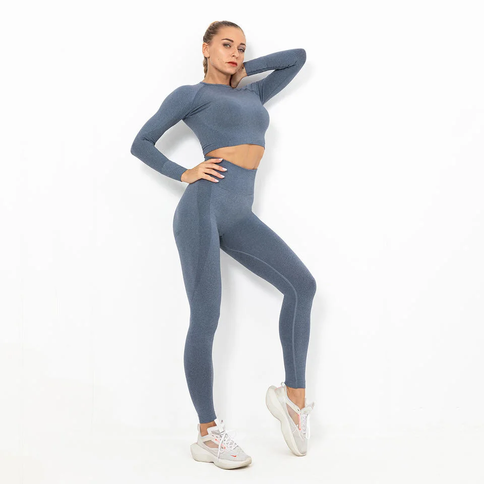Ladies Workout Leggings Seamless Sports Bra HIPS Yoga Set Fitness Vest Leggings Fitness & Yoga Wear