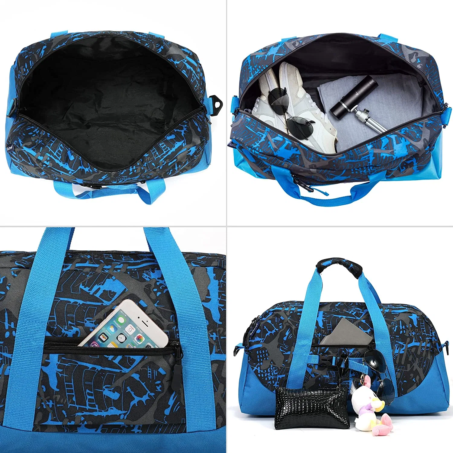 Waterproof Customized Large Men Women Polyester Weekender Overnight Travel Gym Carry-on Yoga Fitness Tote Duffel Bag